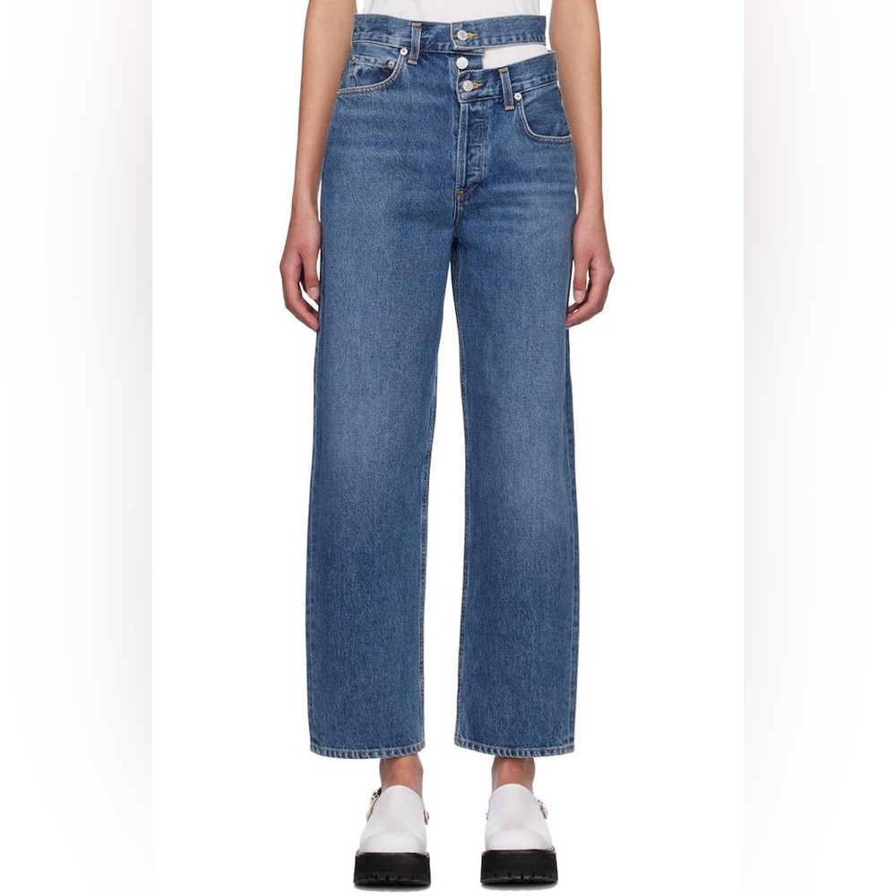 Blue Broken Waistband Jeans Size 24